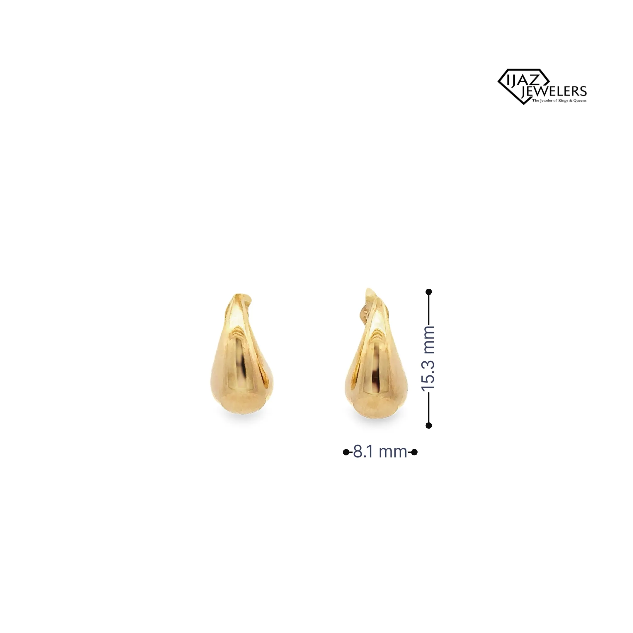 10K Gold Small Tear Drop Earrings