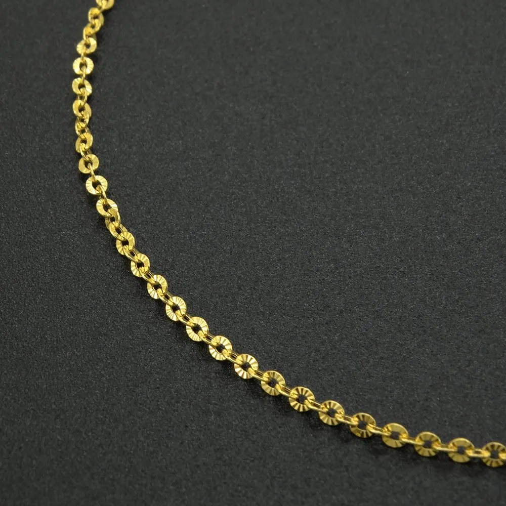 18k Yellow Gold 2mm Chain Anklet