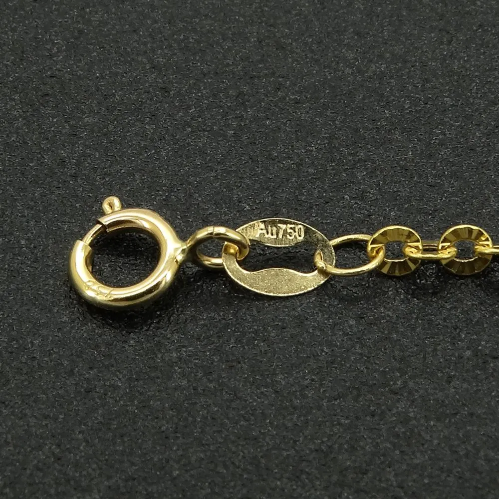18k Yellow Gold 2mm Chain Anklet