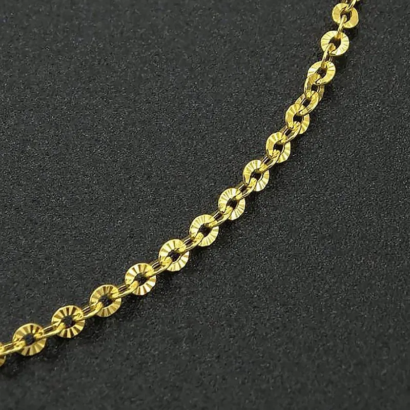 18k Yellow Gold 2mm Chain Anklet