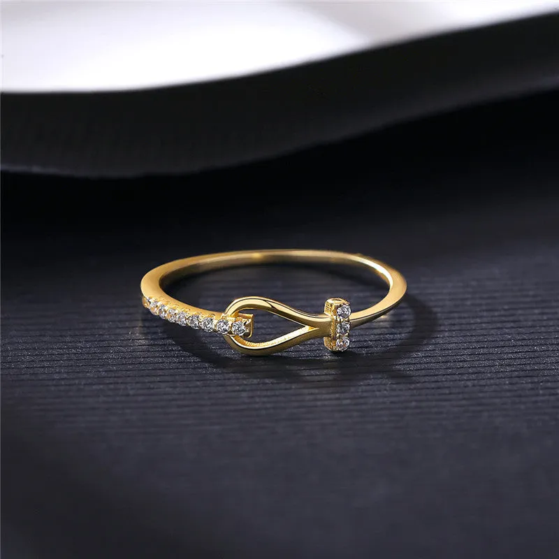 Bow Zircon Ring