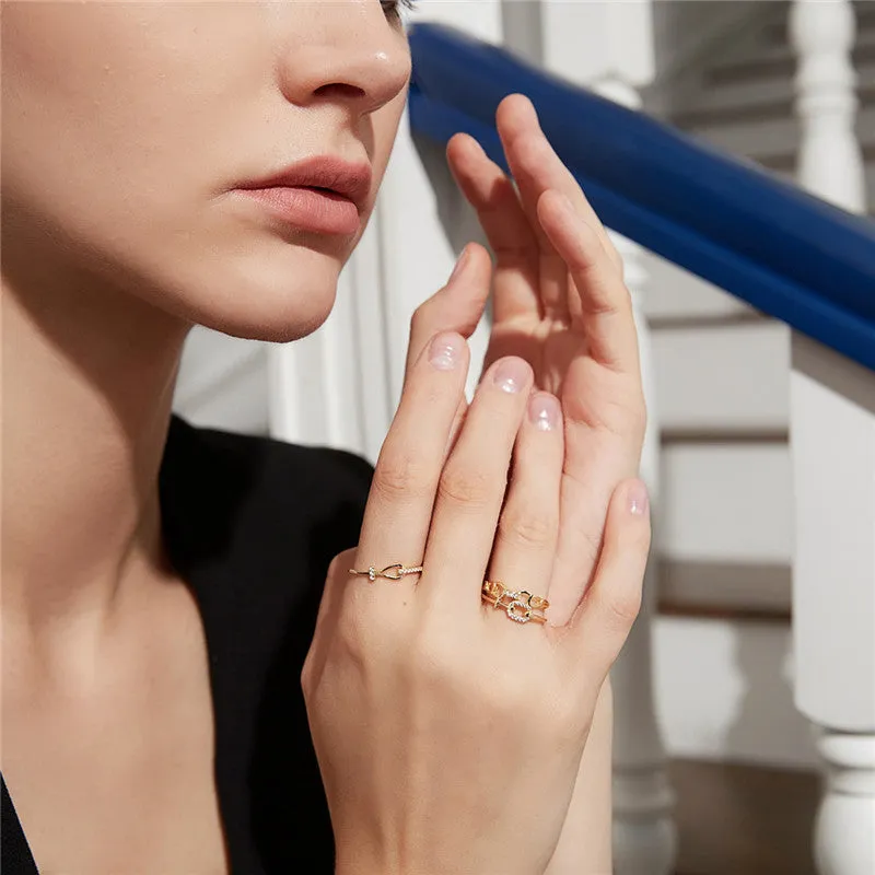 Bow Zircon Ring
