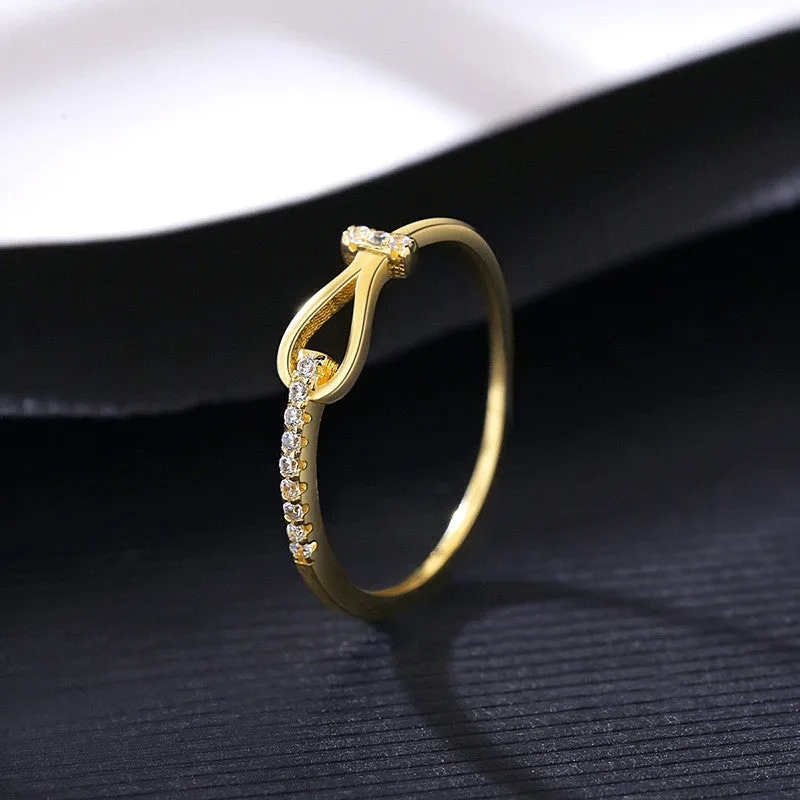 Bow Zircon Ring