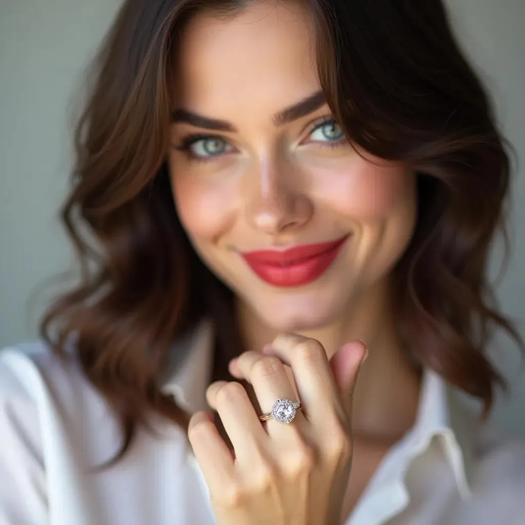 Callalily - GIA Natural Round Diamond Engagement Ring