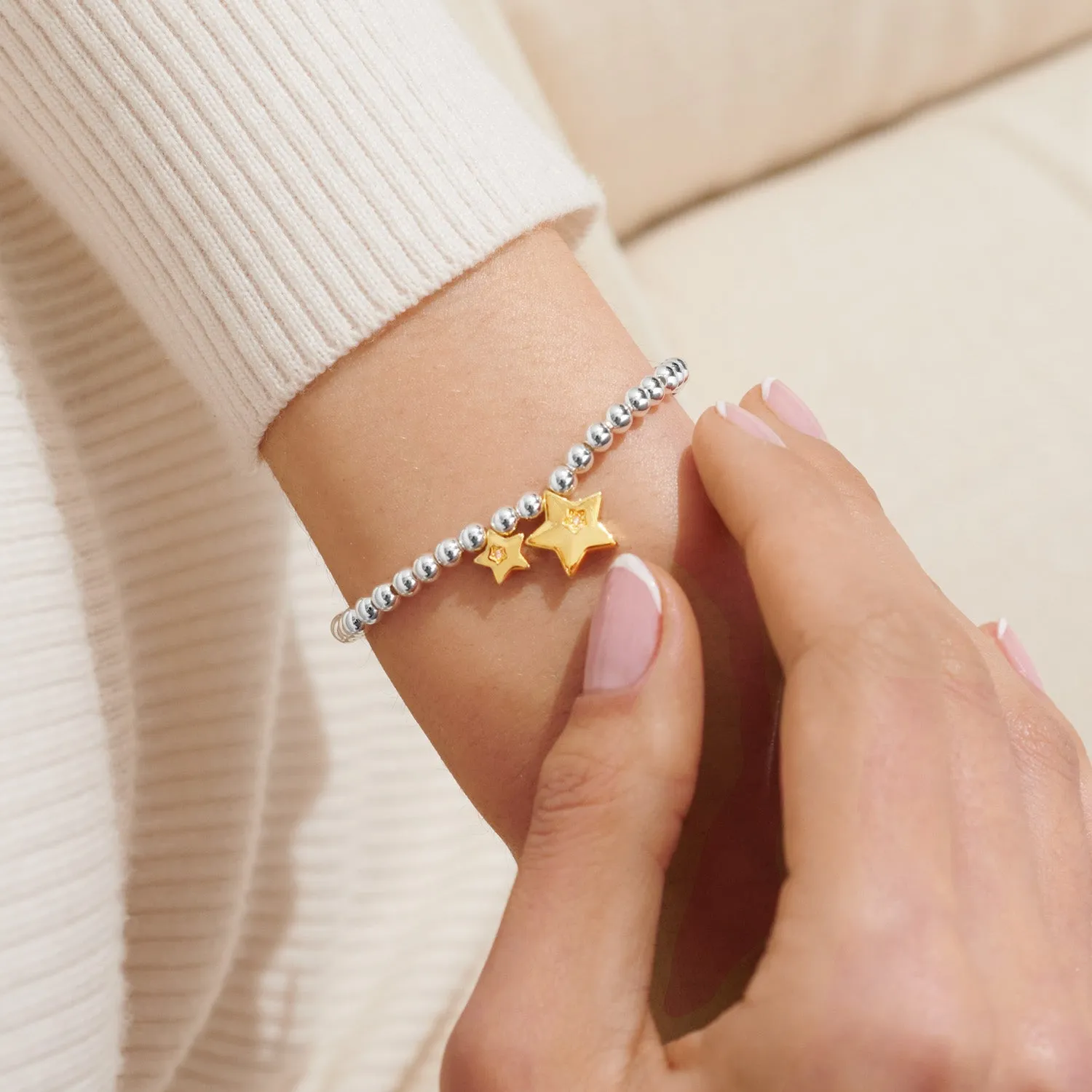 Christmas Boxed A Little Merry Christmas Silver Gold Plated Bracelet 7800