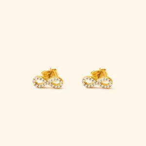Crystal Infinity Stud Earrings