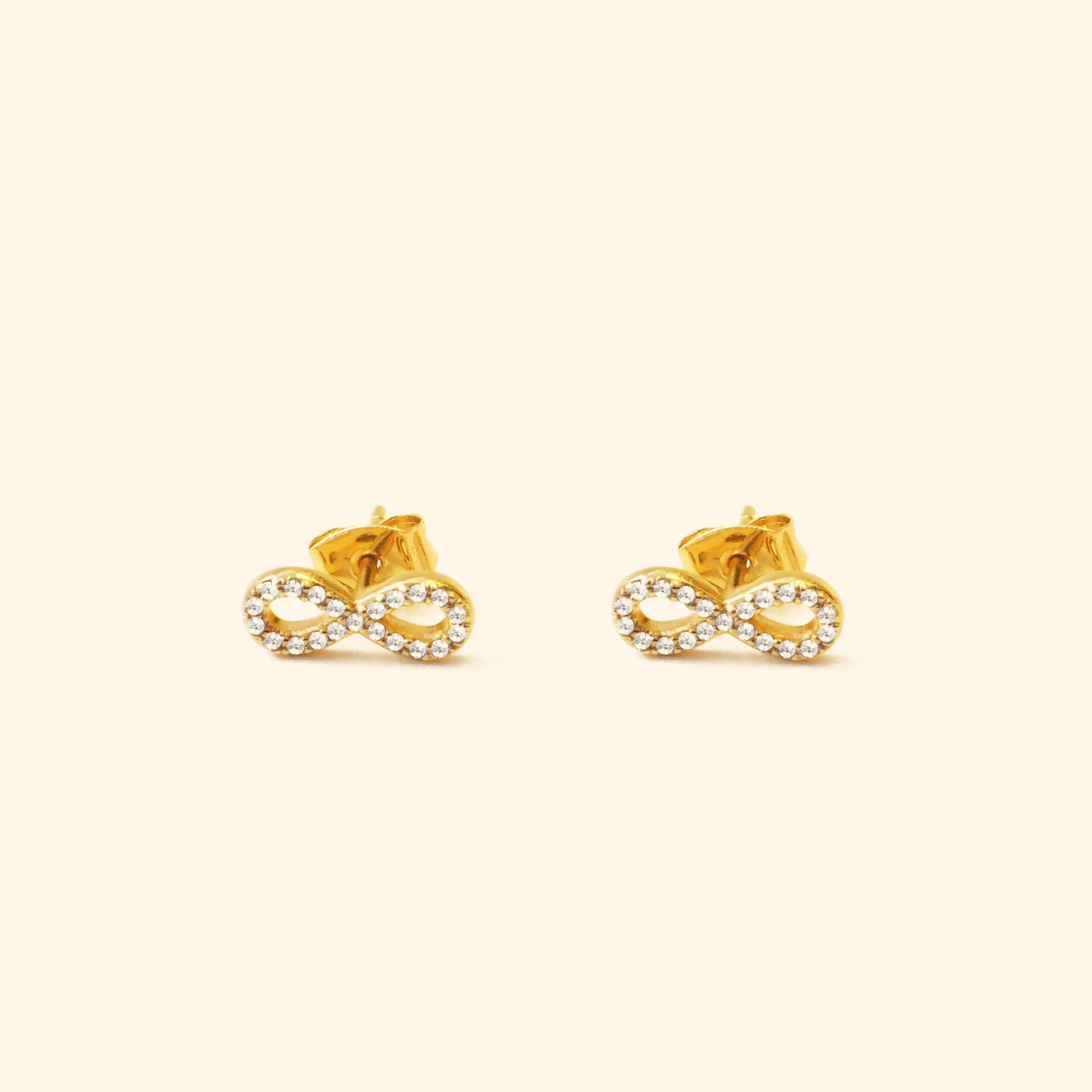Crystal Infinity Stud Earrings