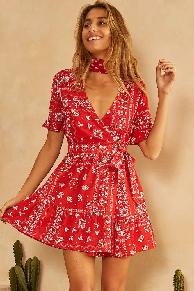 Daisy Dreamer Dress Red