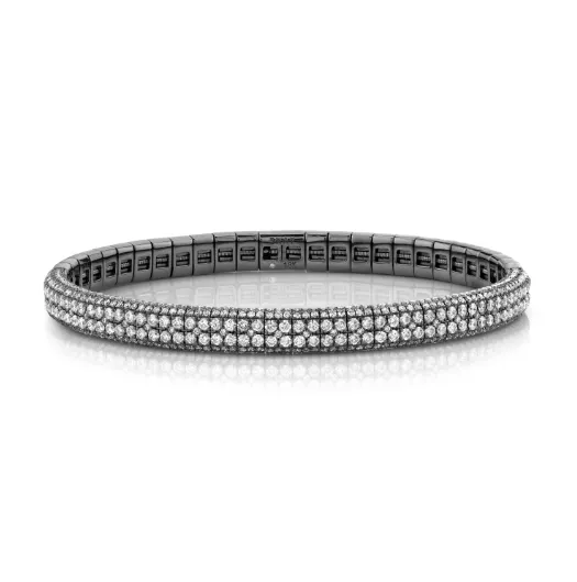 DIAMOND DOUBLE ROW PAVE STRETCH BRACELET