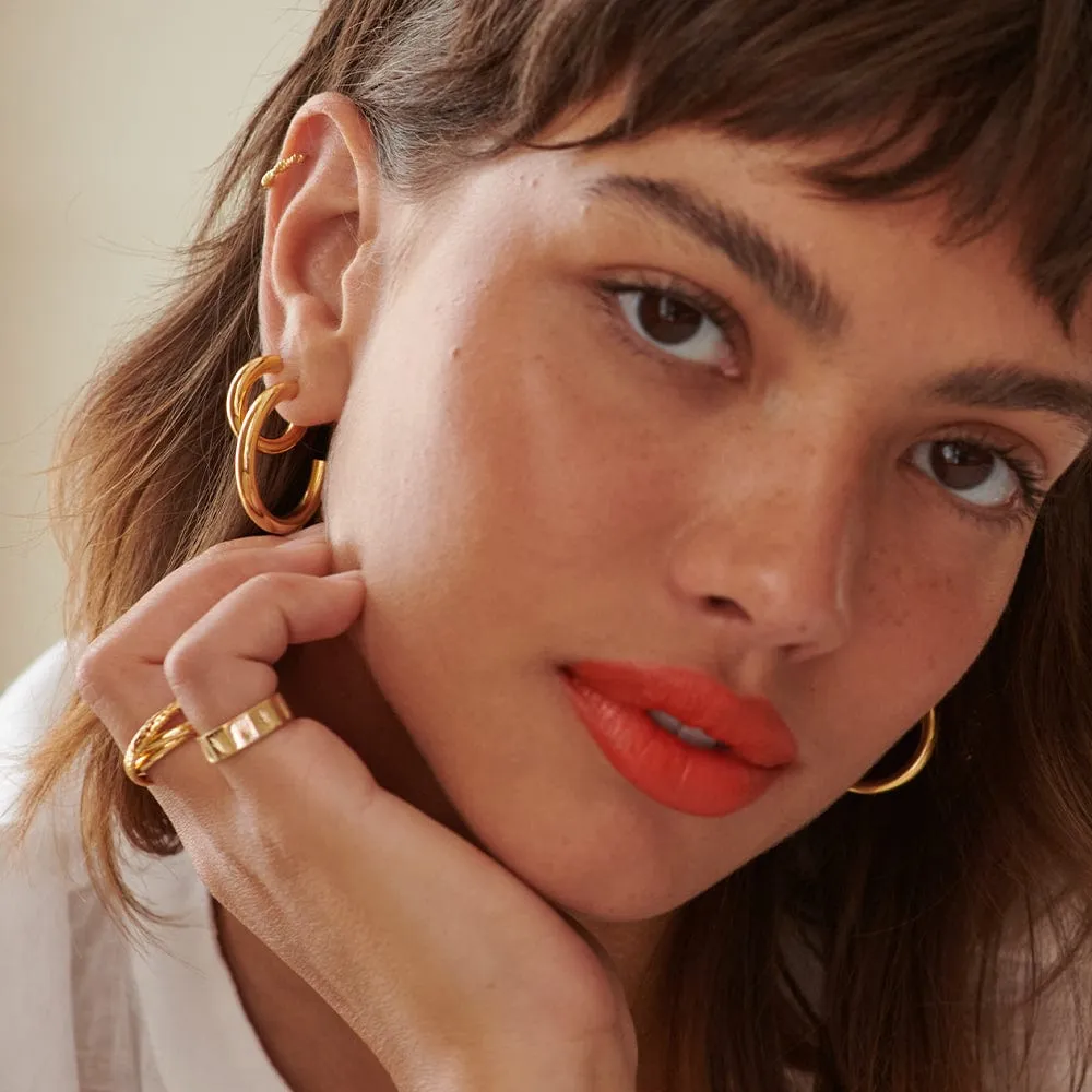 Double Bold Earring Stack 18ct Gold Plate