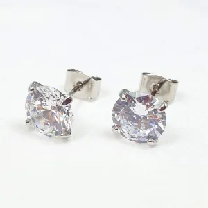 FH2 8MM Cubic Zirconia Stud Earrings AZ0016