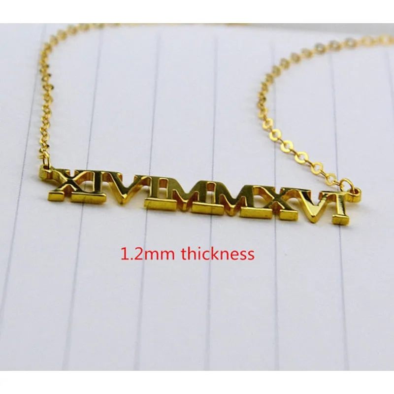 Gold Silver Color Custom Name Necklace