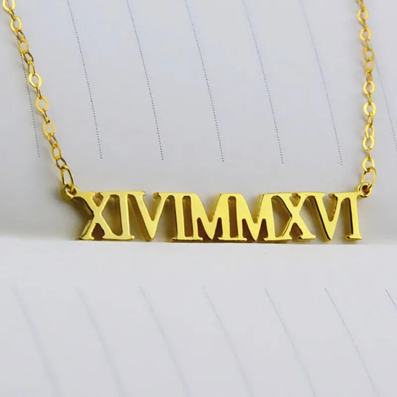 Gold Silver Color Custom Name Necklace