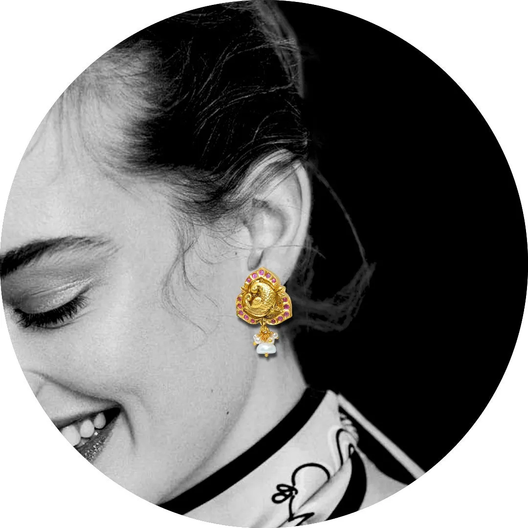 Graceful Embossed Earrings