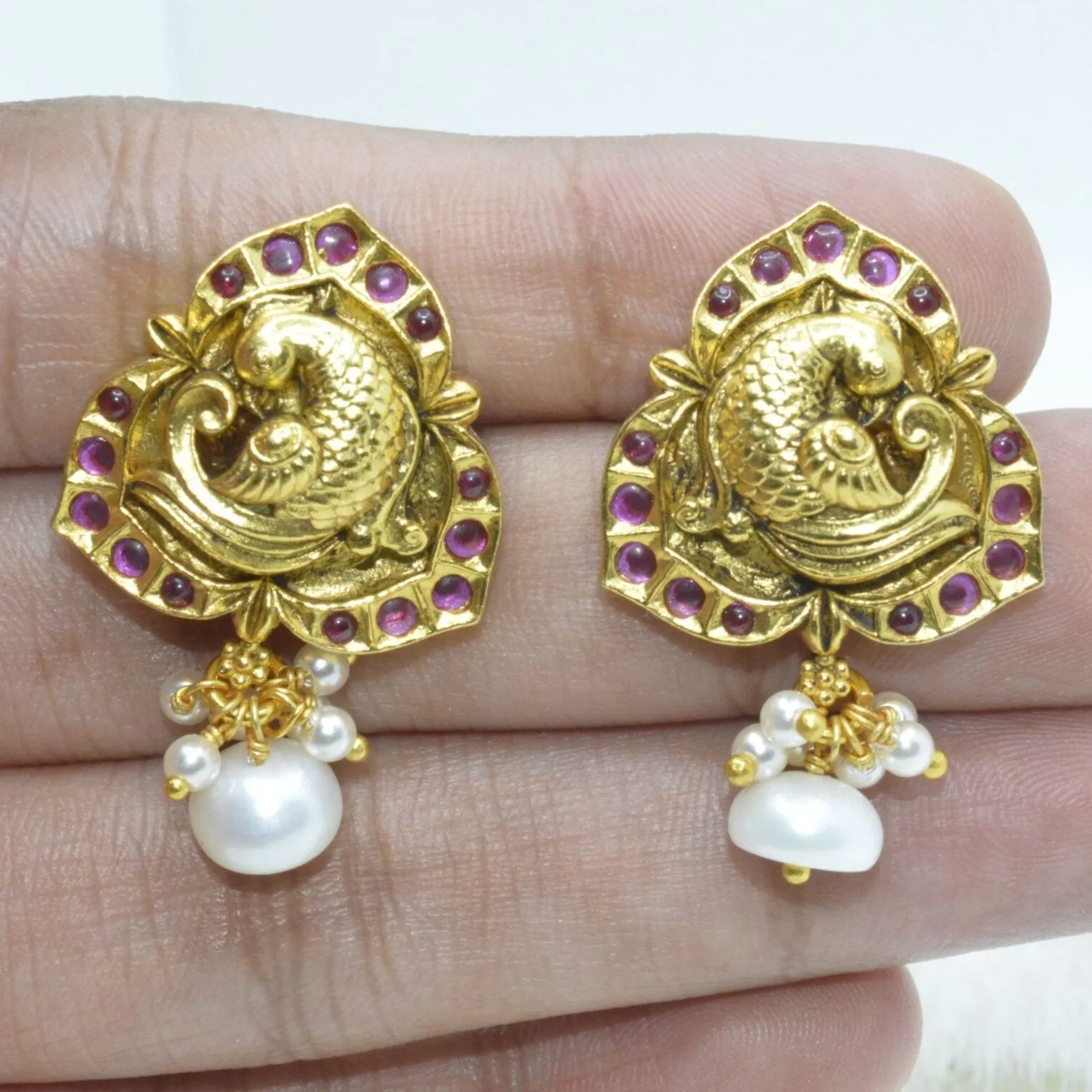 Graceful Embossed Earrings