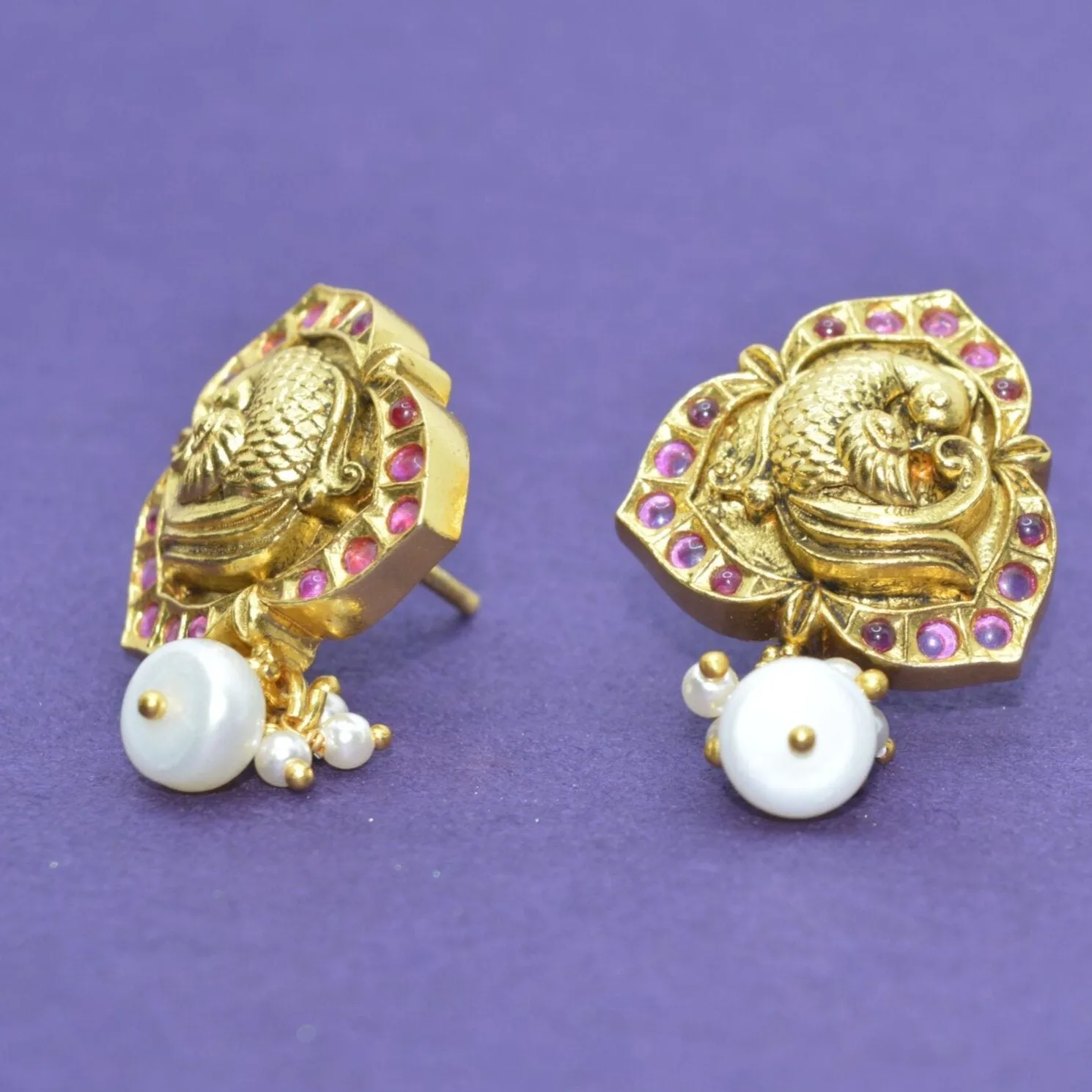 Graceful Embossed Earrings