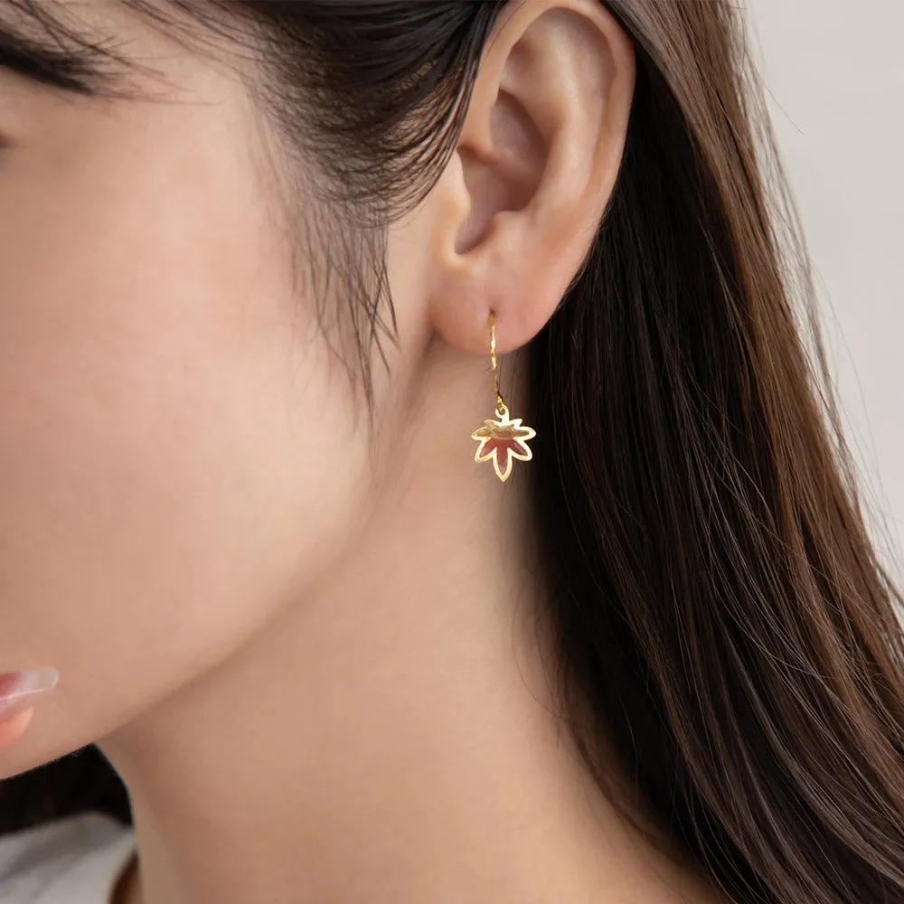 Gradient Momiji Leaf Earrings