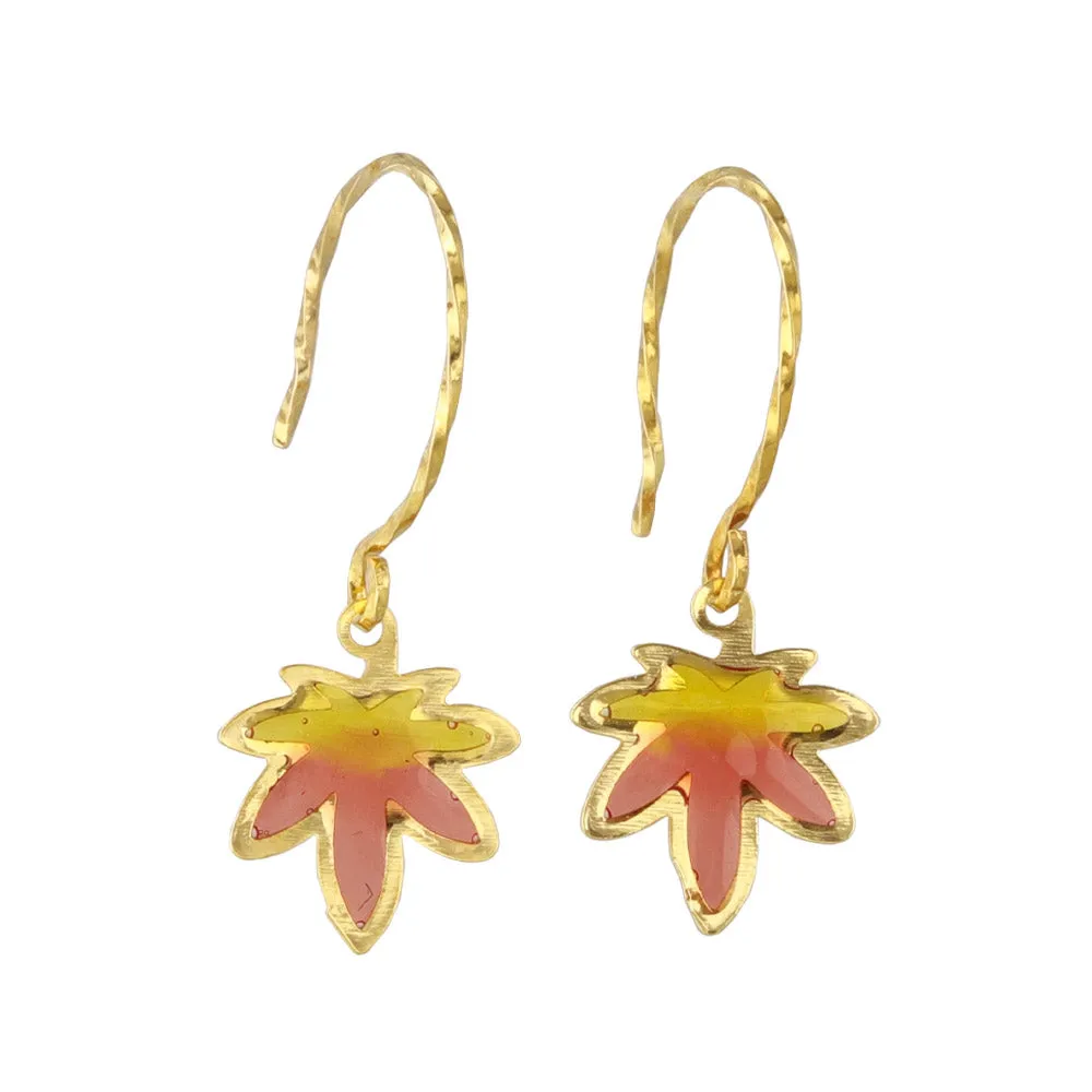 Gradient Momiji Leaf Earrings