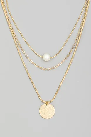 Layered Charm Necklace/