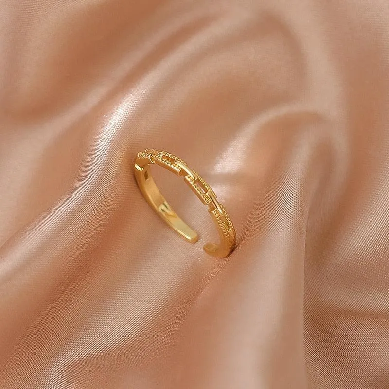 Luxury Gold Color Pearl Zircon Rings for Woman