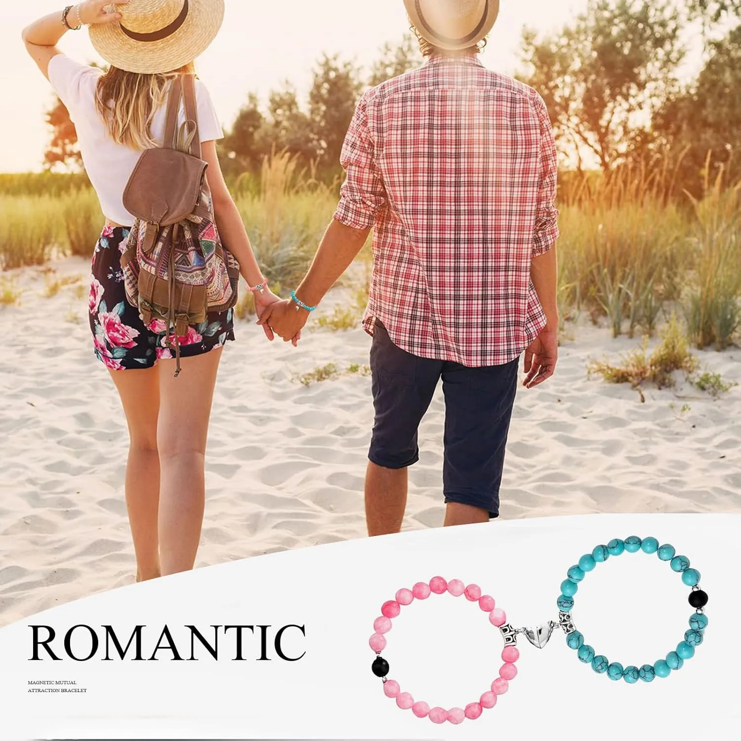 MJartoria BFF Necklace and Bracelets for 2-Crystal Friendship Necklace Bracelet Best Friend Necklace Matching Necklace Bracelets Gifts