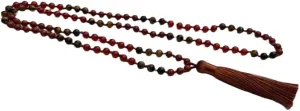 Natural Tigers Eye, Carnelian, Poppy Jasper 6mm 108 Mala Beads, Spiritual, Meditation Beads, Reiki, Japa Mala, Buddhist Prayer Beads, Yoga Bracelet, healing beads LKMALA-RRGU-1974, 34 inch