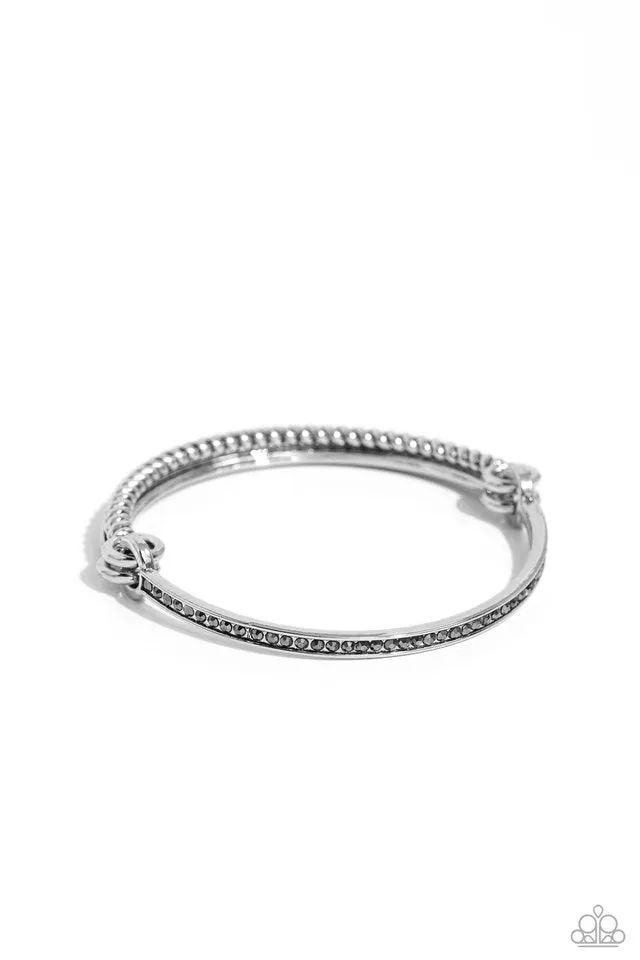 Paparazzi Bracelet ~ Thrilling Texture - Silver