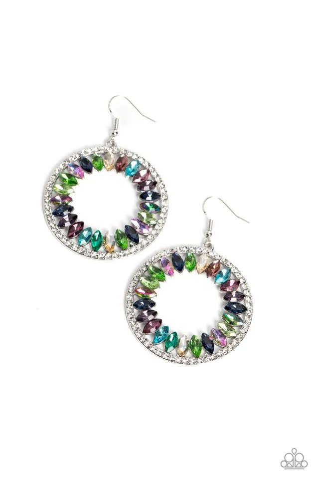 Paparazzi Earring ~ Wall Street Wreaths - Multi