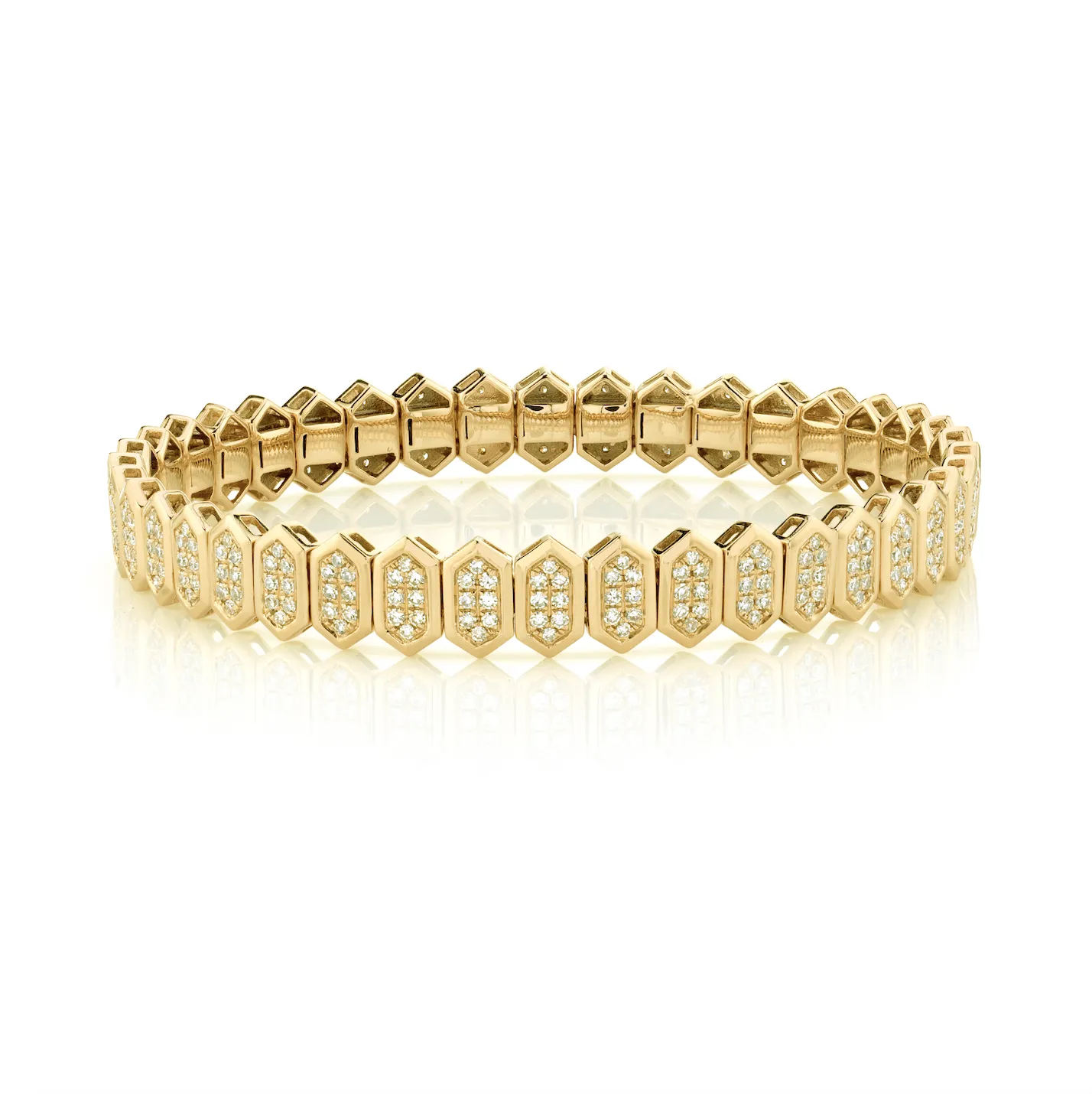 READY TO SHIP DIAMOND HEXAGON STRETCH BRACELET