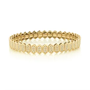 READY TO SHIP DIAMOND HEXAGON STRETCH BRACELET