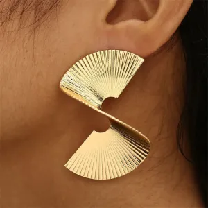 Retro Twisted Spiral Statement Earrings