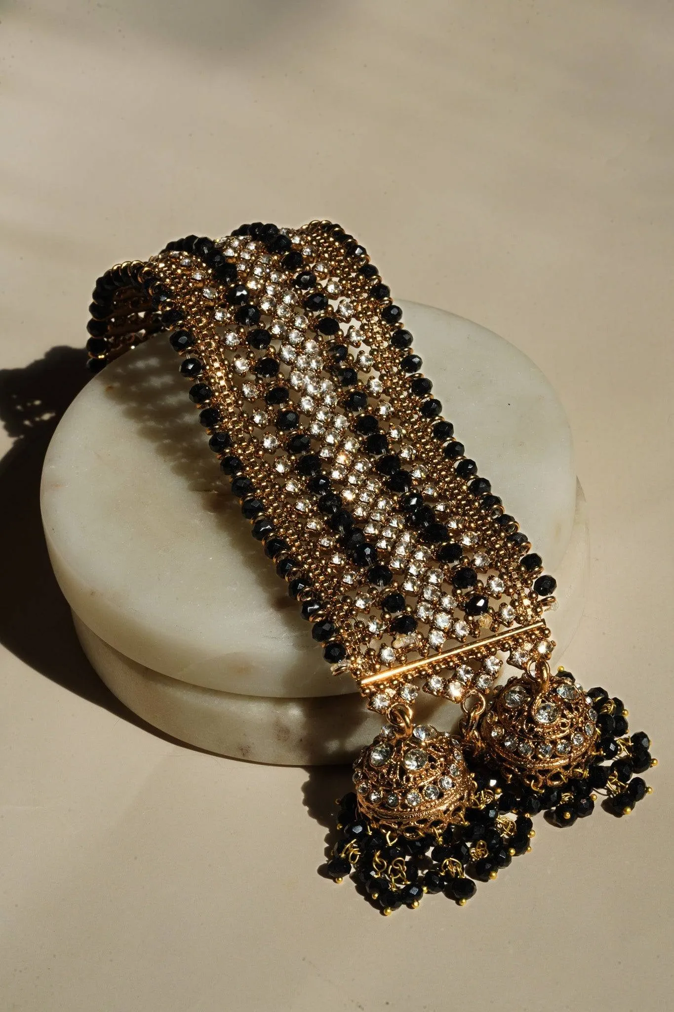 Samia - Pair of Gold Bangles With Two Jhumkas (Set of 2)