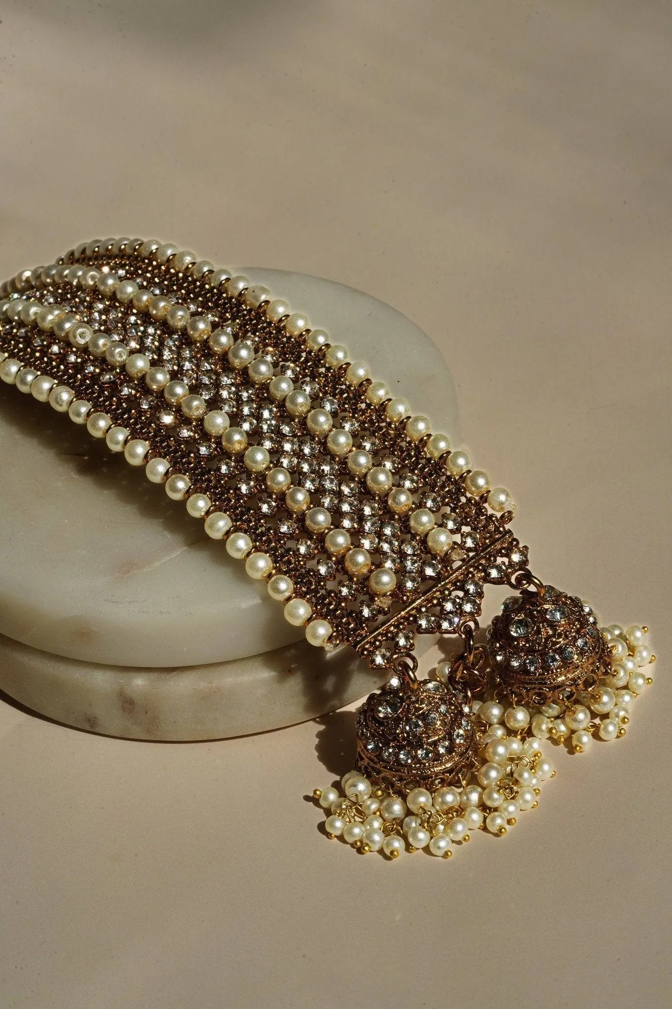 Samia - Pair of Gold Bangles With Two Jhumkas (Set of 2)