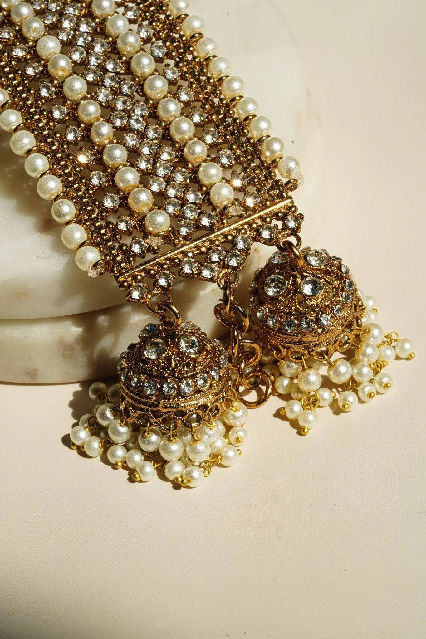 Samia - Pair of Gold Bangles With Two Jhumkas (Set of 2)