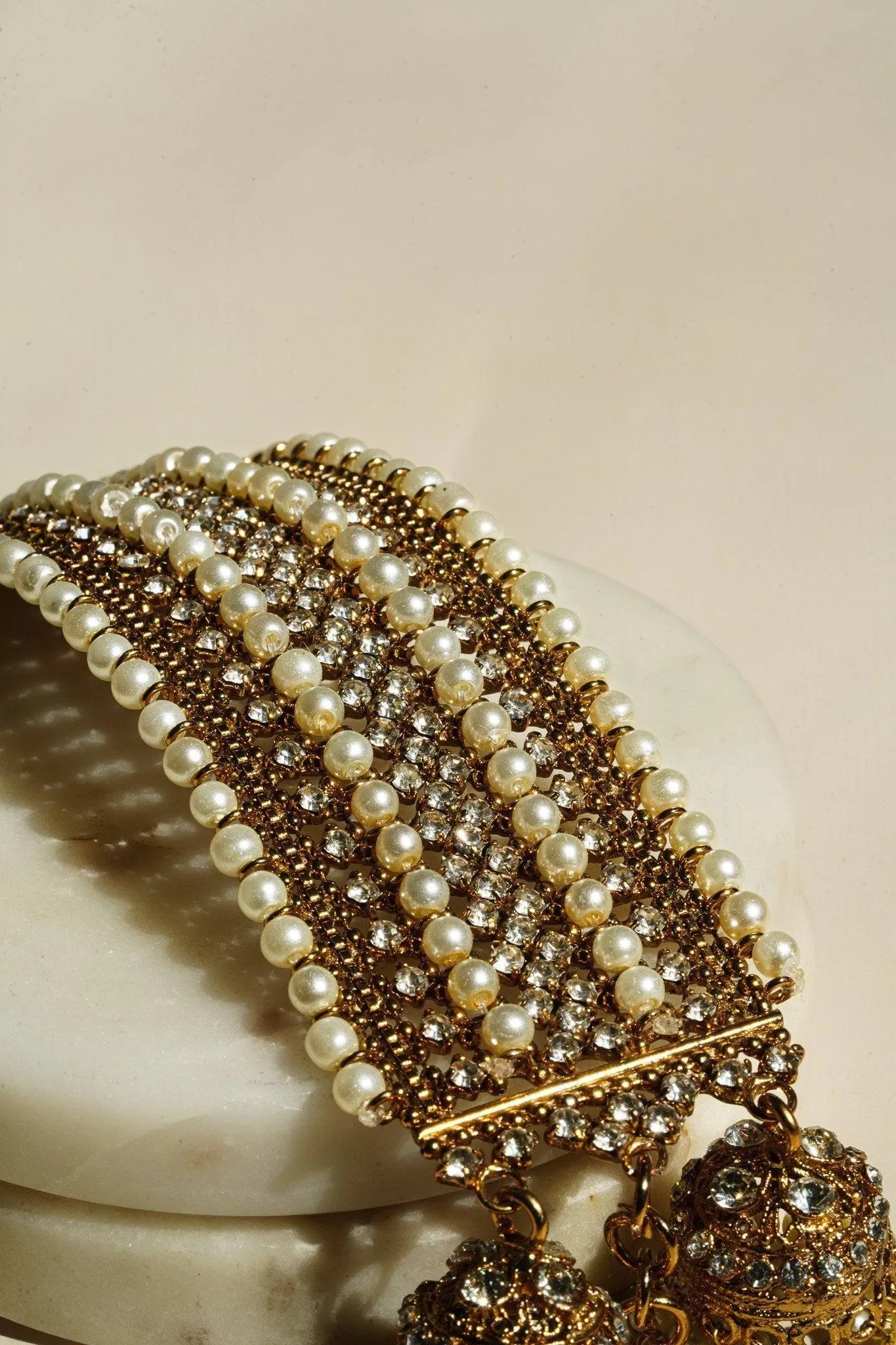 Samia - Pair of Gold Bangles With Two Jhumkas (Set of 2)