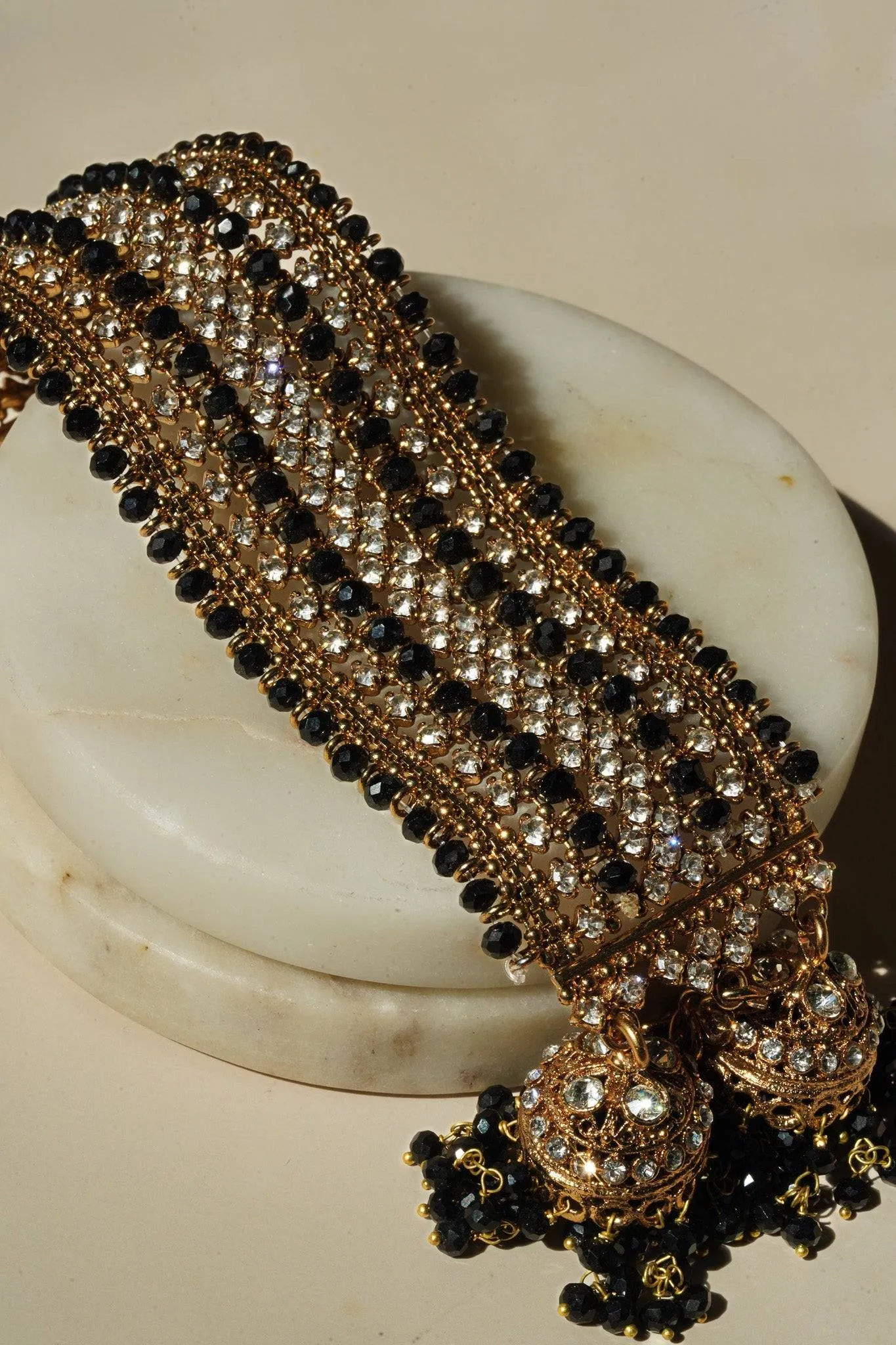 Samia - Pair of Gold Bangles With Two Jhumkas (Set of 2)