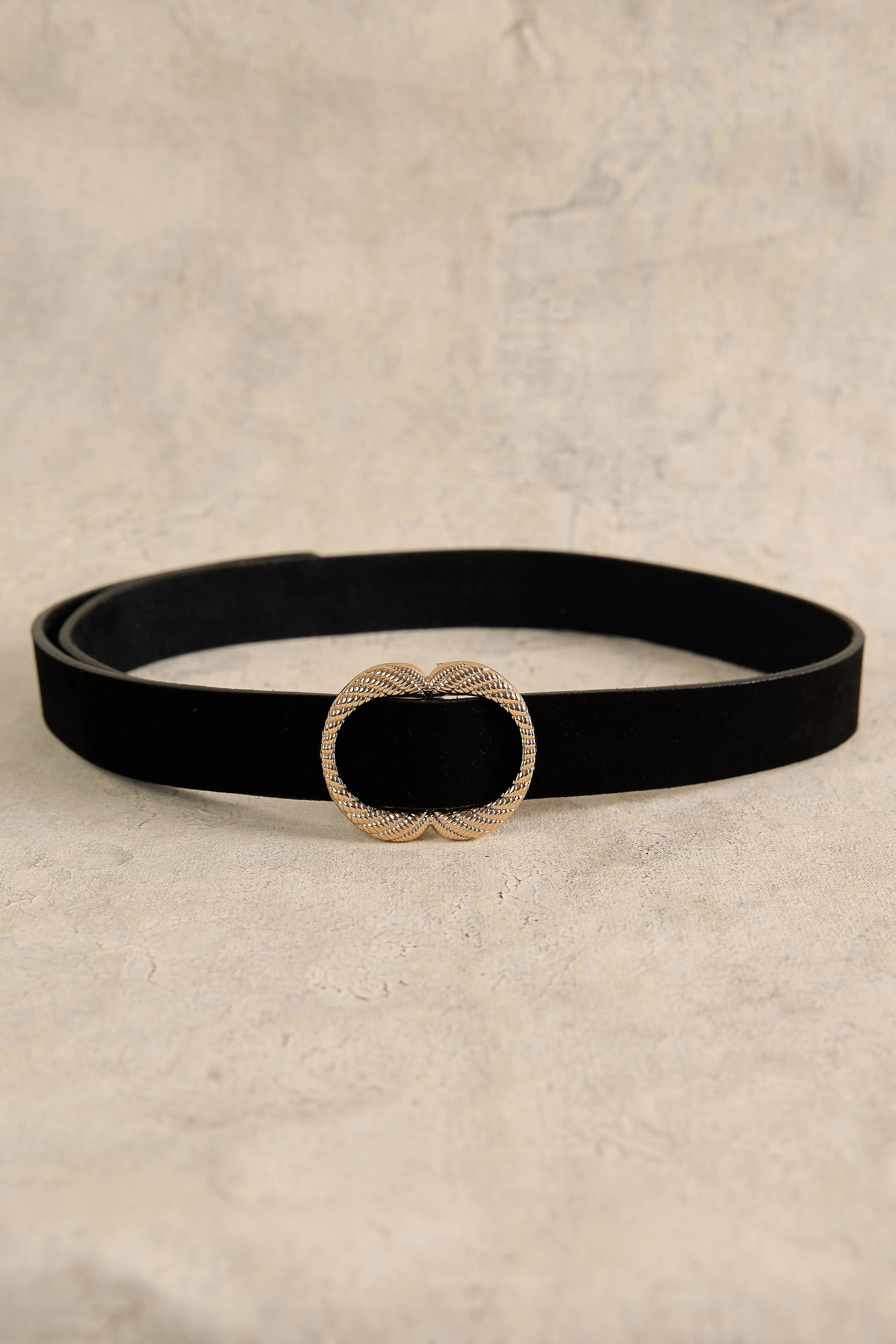 Sienna Suede Belt - Black