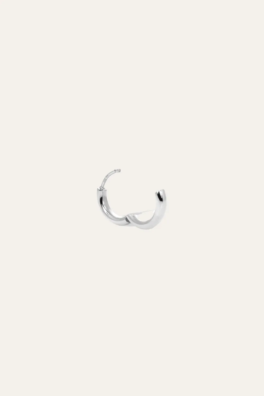 Simple 10mm sterling silver mini hoop