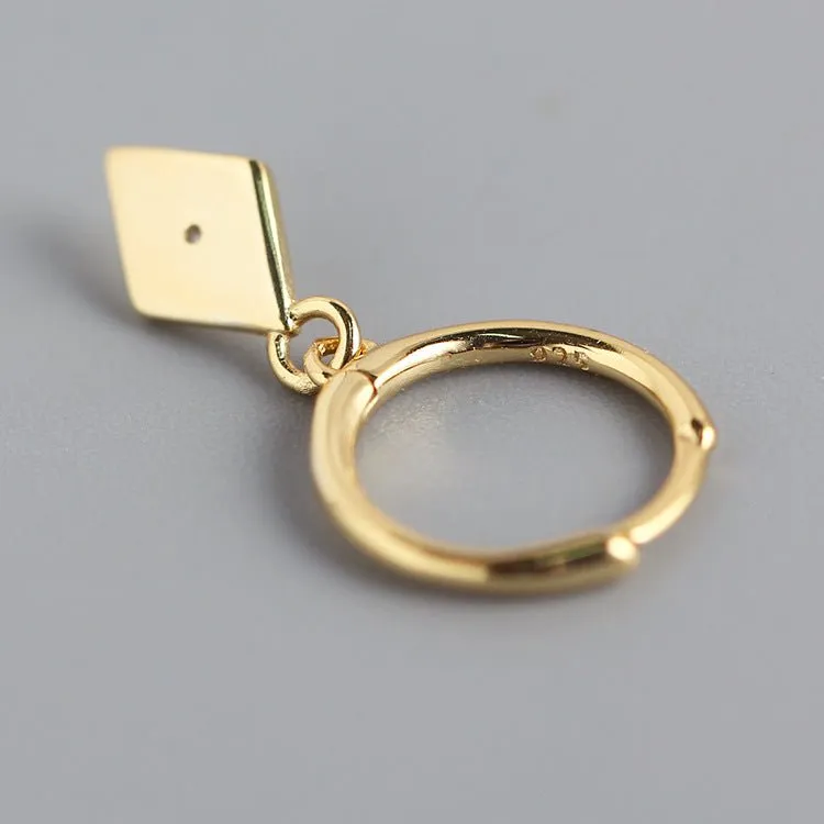 Simple Geometric with Star Hoop Earrings