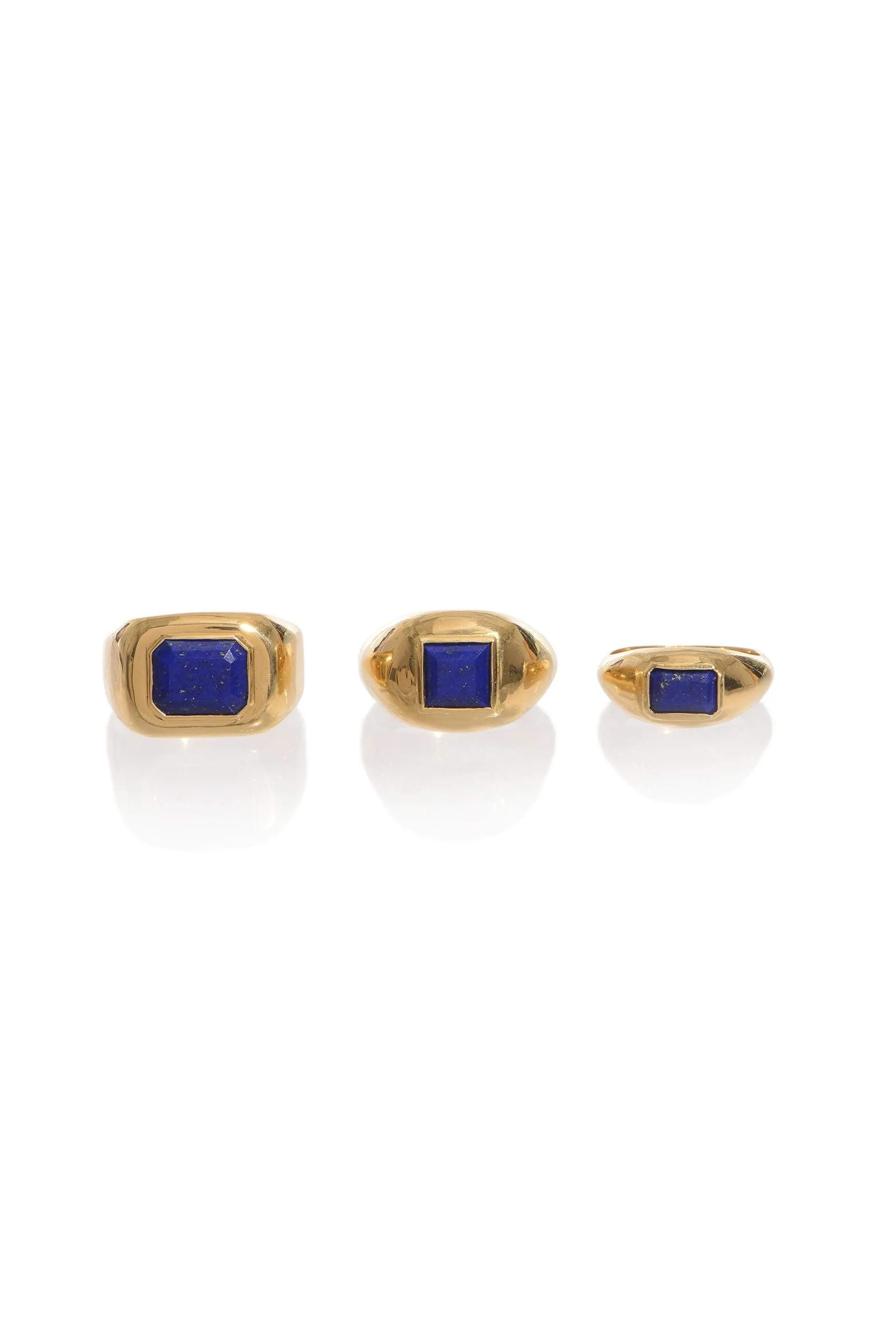 Small Ring in 18K Yellow Gold & Lapis Stone