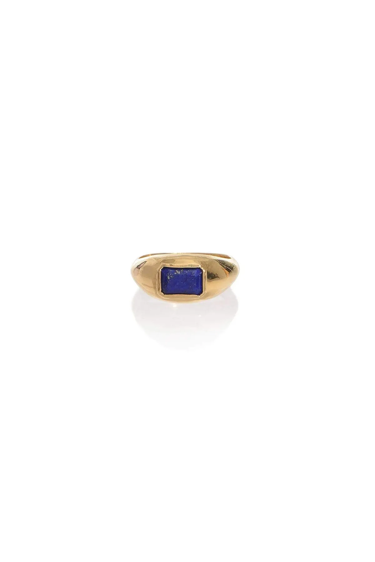 Small Ring in 18K Yellow Gold & Lapis Stone