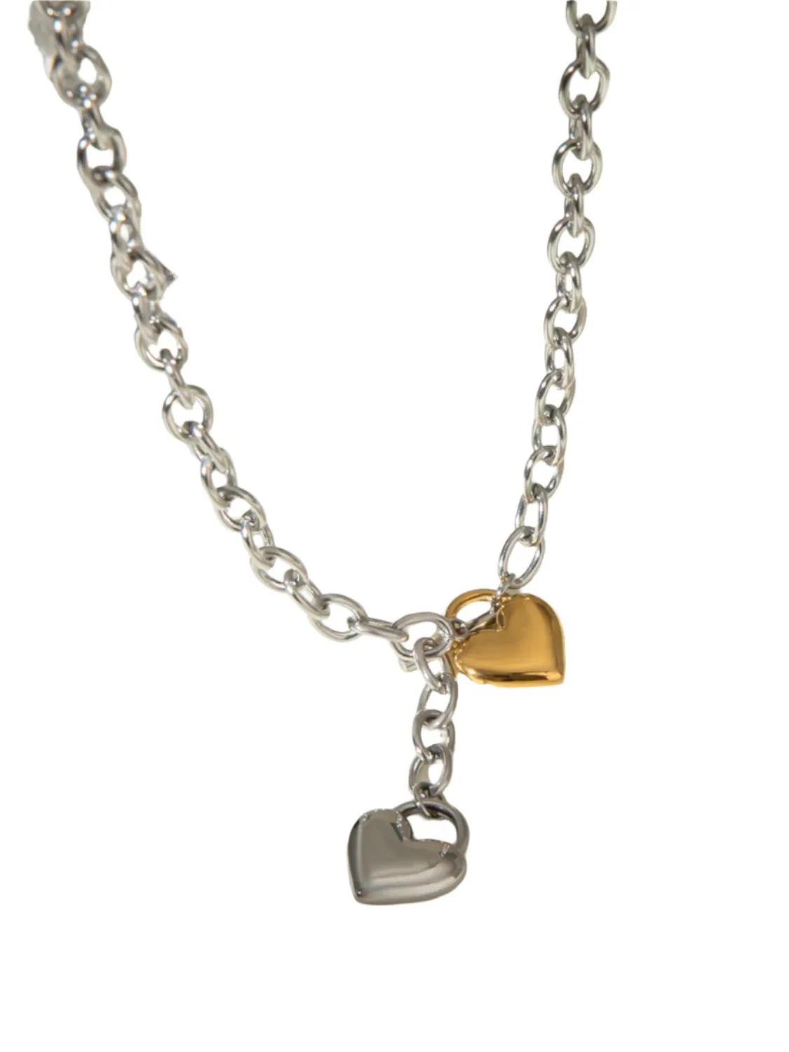 Stainless Steel Heart Chain Necklace