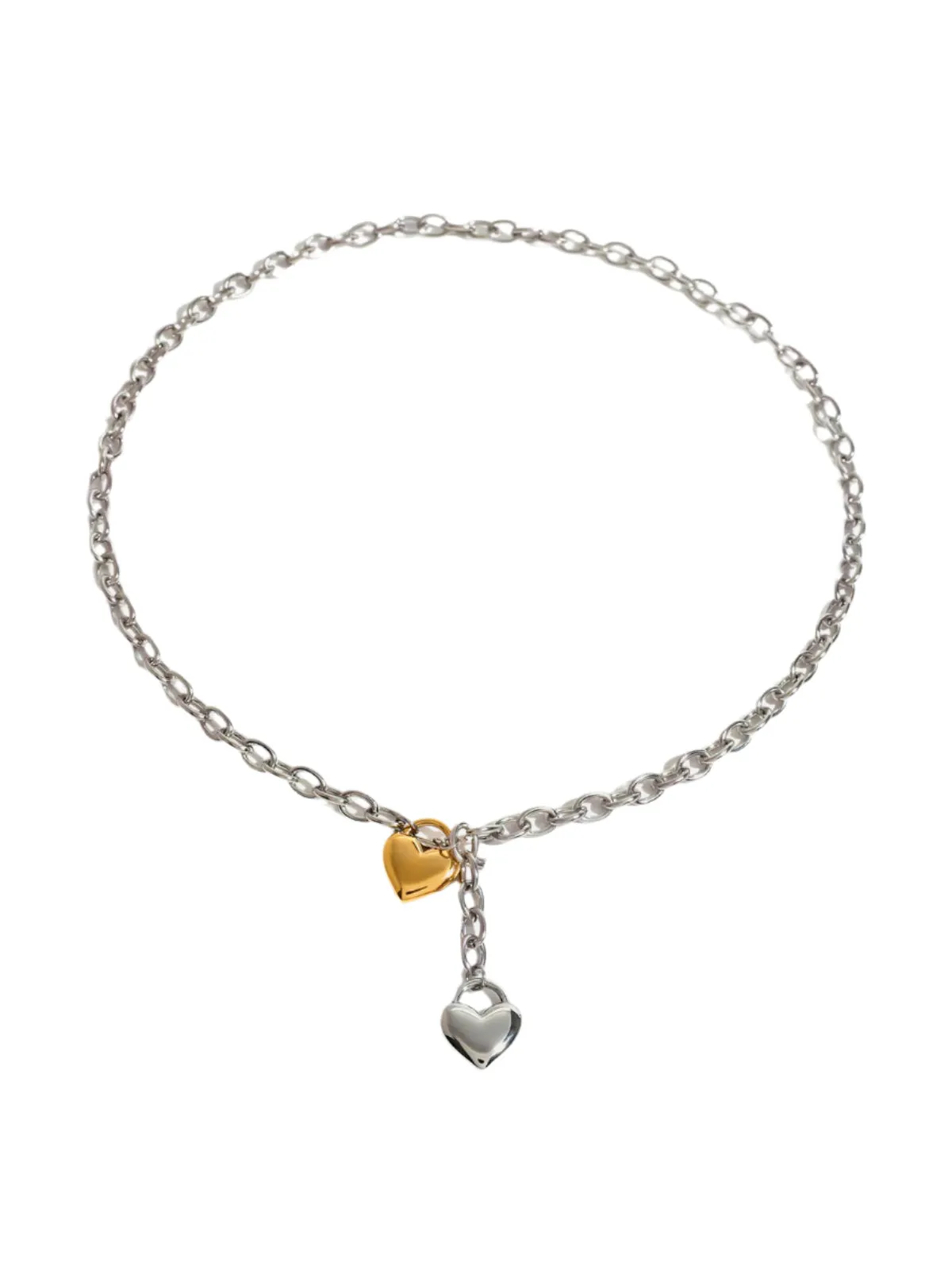 Stainless Steel Heart Chain Necklace