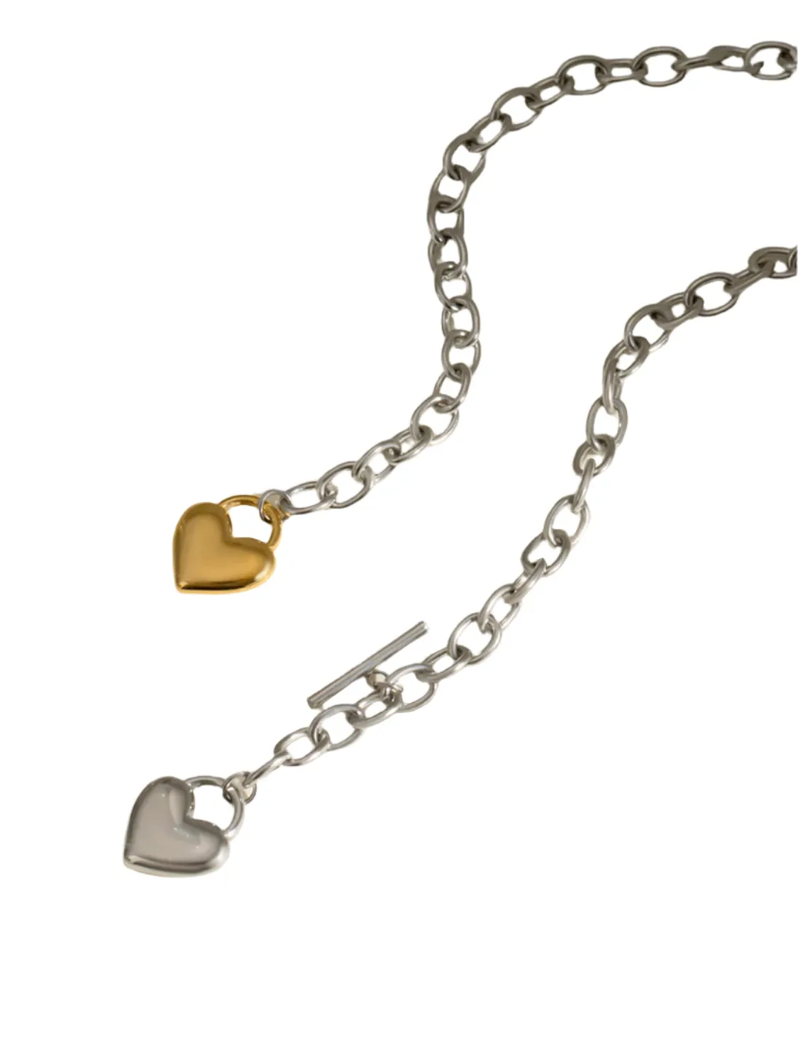 Stainless Steel Heart Chain Necklace