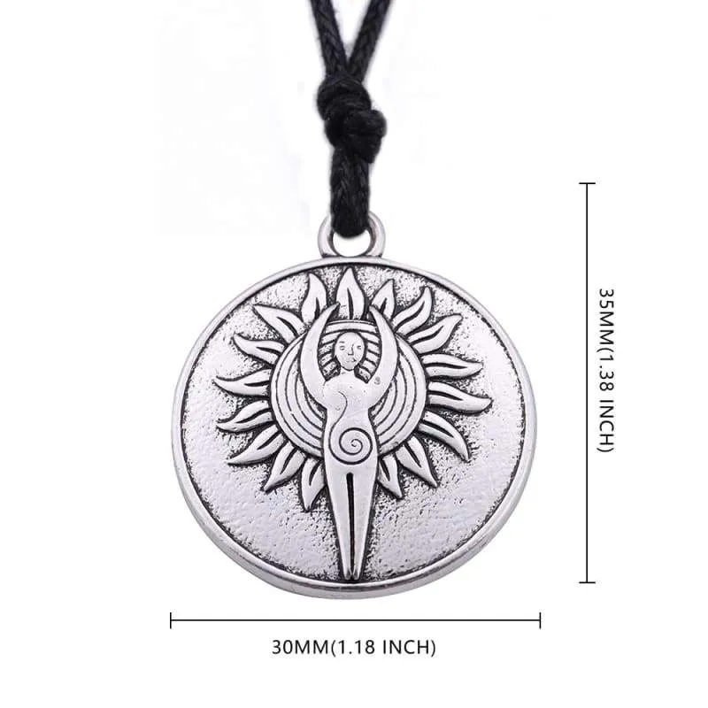 Teamer Jewelry Antique Gold/Silver Rope/link Chain Ancient Greece Astarte Fertility Goddess Wicca Necklace Best gift for Easter