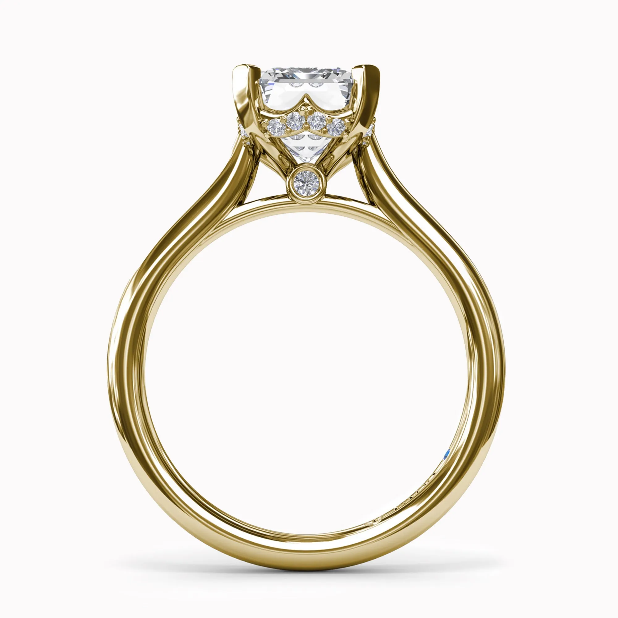 Timeless Hidden Halo Diamond Engagement Ring Setting
