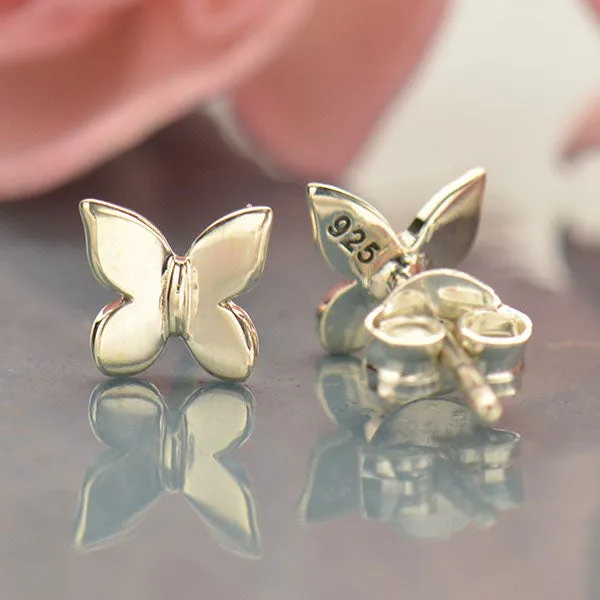 Tiny Stud Earrings: Butterfly