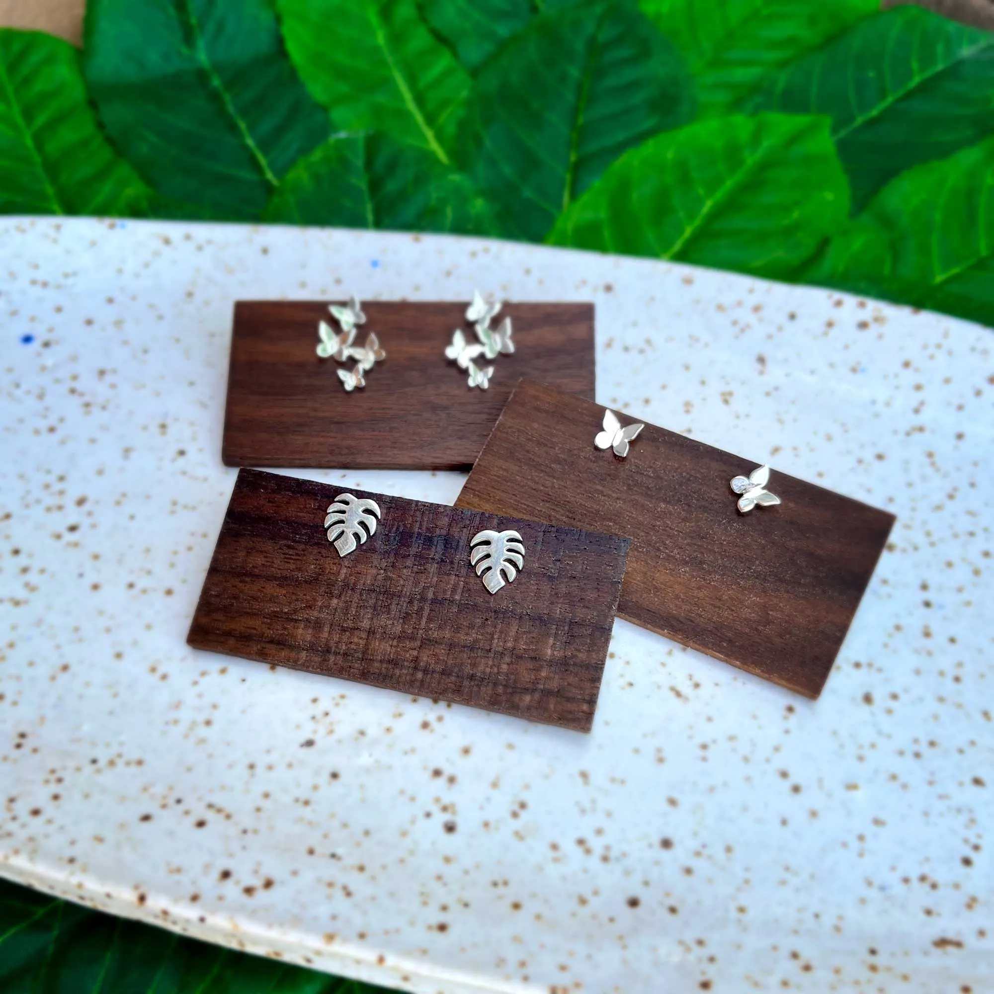 Tiny Stud Earrings: Butterfly